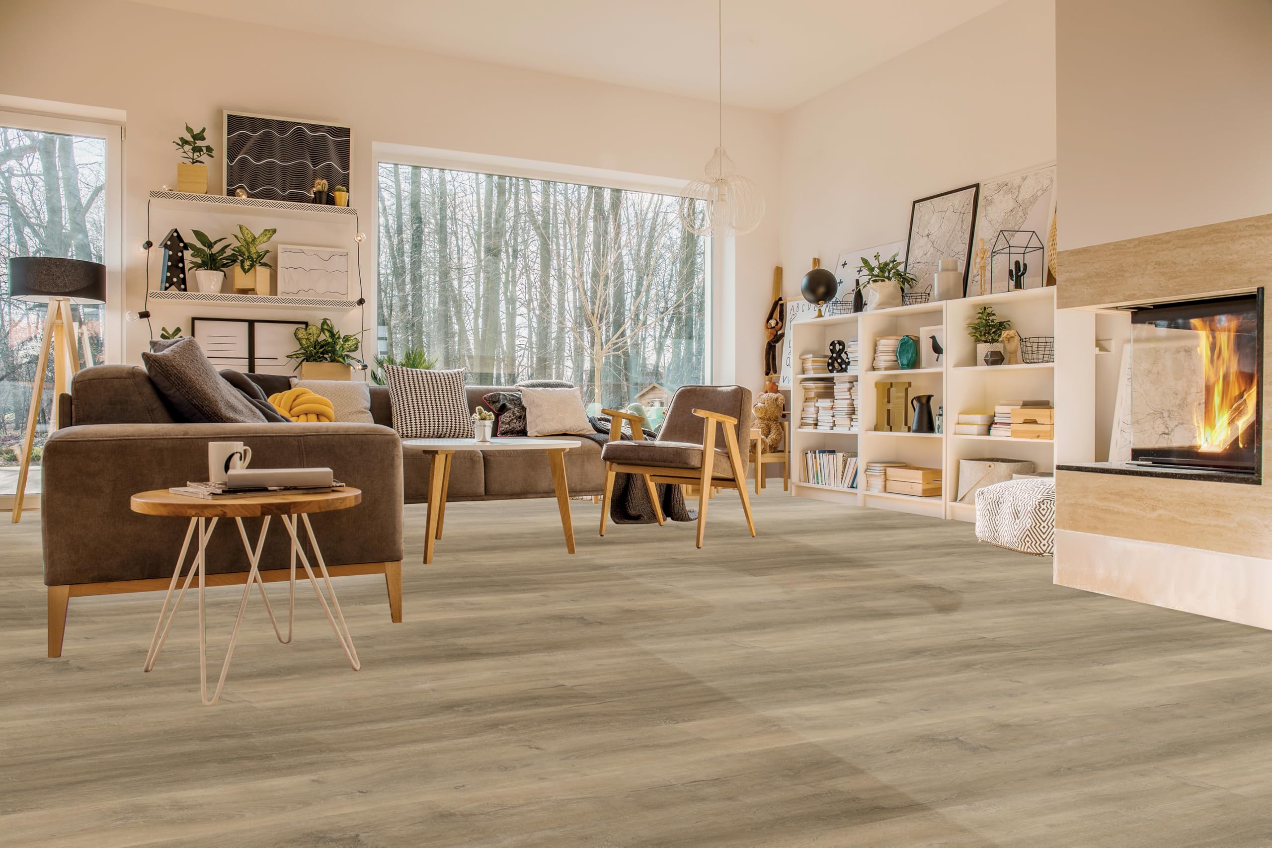 PARQUETCOLLECTION - Pavimento SPC 6mm ORIENTE 01001O "Paprika" - Incastro Click - AC5/Kl.42 - Strato usura 0,55mm - Tappetino Integrato - Impermeabile - Ideale Bagno e Cucina - [1 box - 2,172m²]