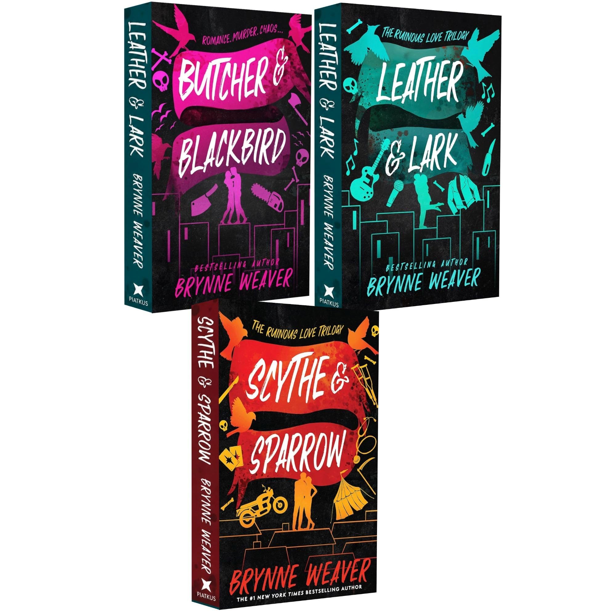 The Ruinous Love Trilogy 3 Books Collection Set by Brynne Weaver – Scythe & Sparrow, Leather & Lark & Butcher & Blackbird