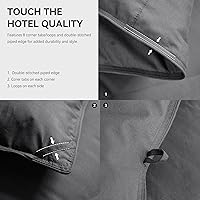 Vista 5 de Edredón de Plumón de Plumas de Ganso Gris Tamaño Twin, Relleno de Edredón Premium para Todas las Estaciones, Poder de Relleno de 750+ Tela de Mezcla