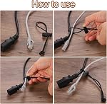 HARFINGTON 10pcs Elastic Cable Tie 5.9" Multipurpose Extra Thick Cable Organizer Adjustable Cable Strap Toggle Tie Reusable Tangle for Home Office Travel, Yellow