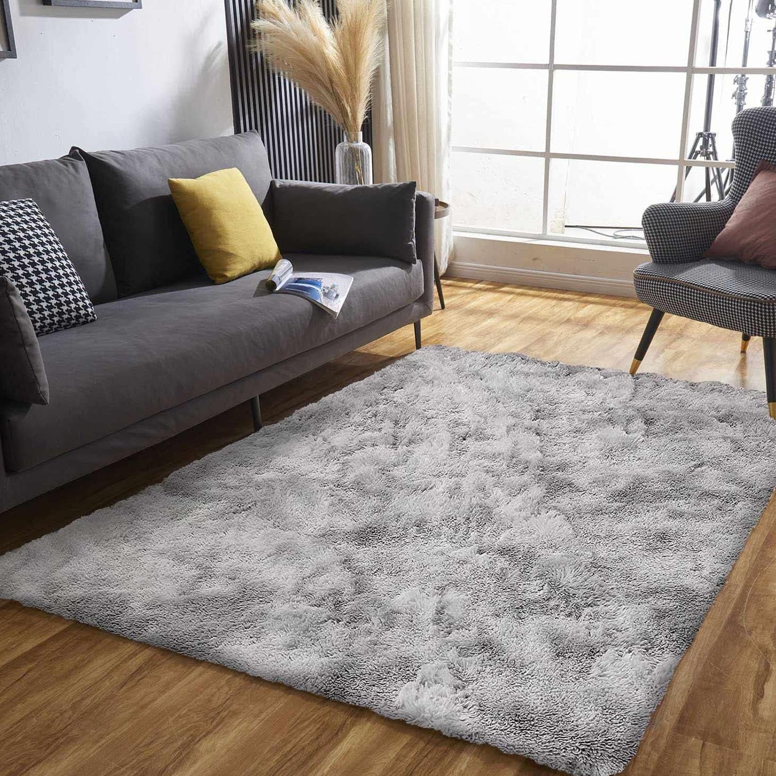 Tapis salon shaggy chambre à coucher antidérapant pour sol glissant