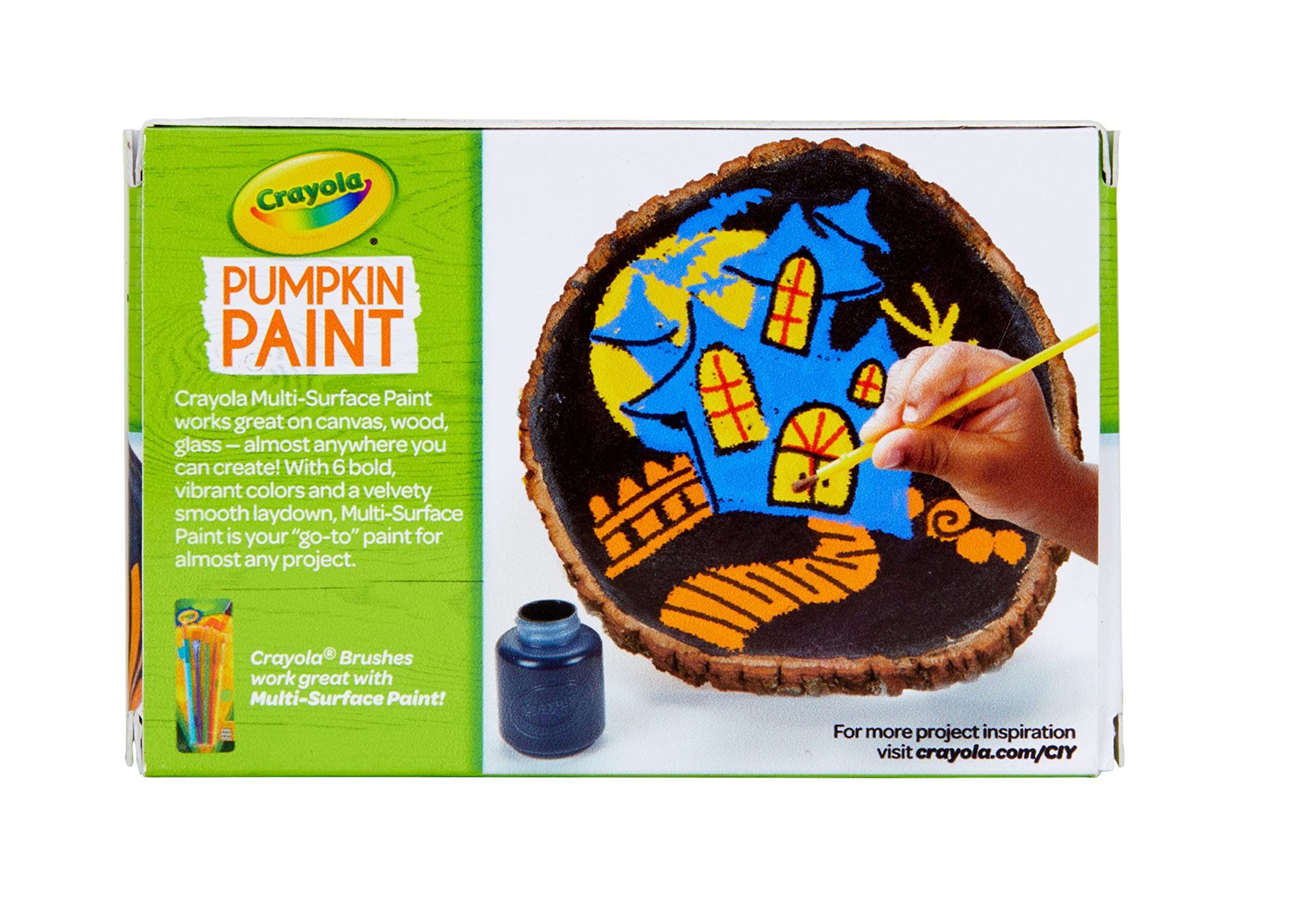 Crayola Pumpkin Paint Set Acrylic Paints in Autumn Colors, Halloween Decorations, 6Count - Image 7