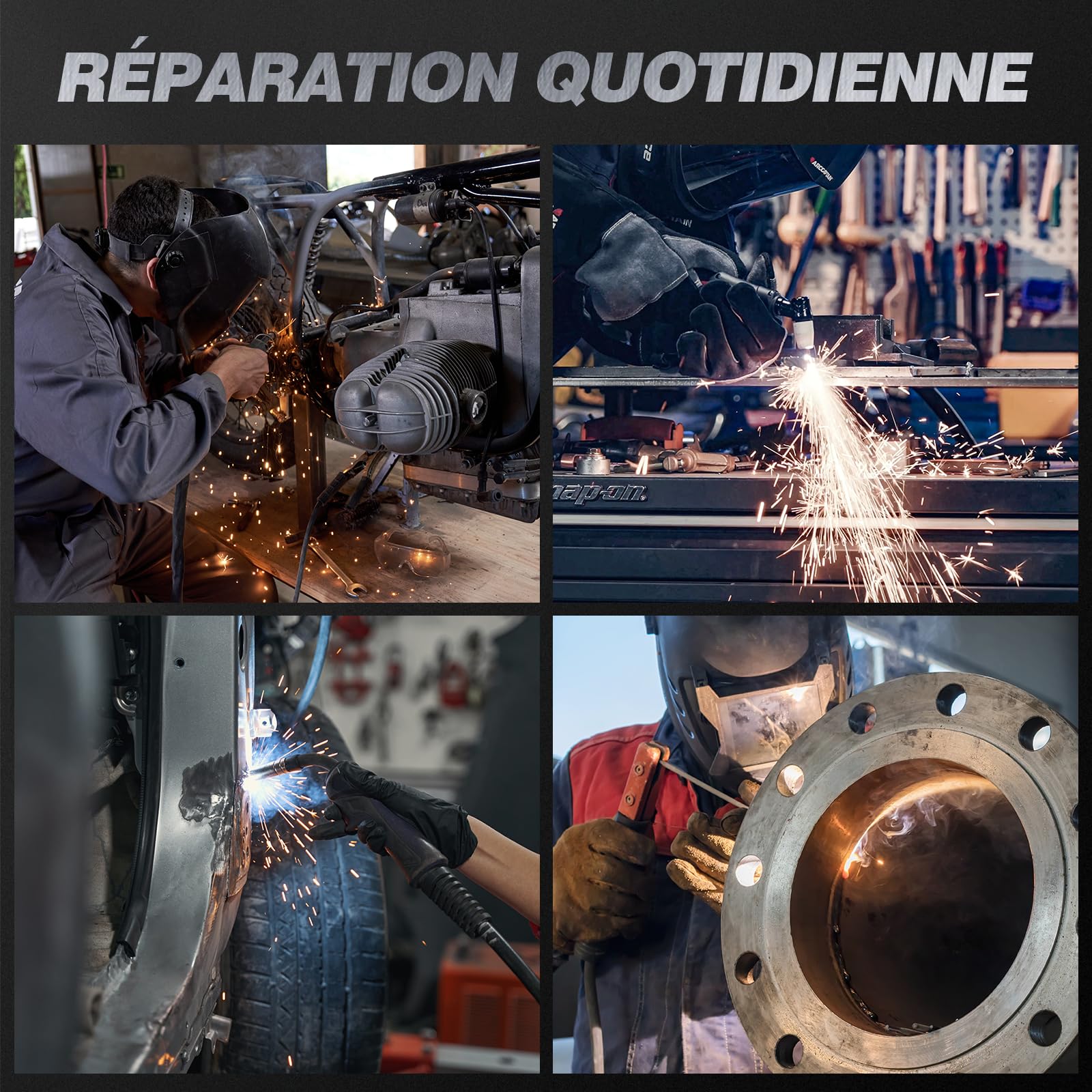 ARCCAPTAIN MIG205MP Soudeuse 9‑en‑1 avec contrôle App iControl/Plasmasoudage/MIG pulsé/Flux Core/Spool Gun/DC HF/Lift TIG/Clean/MMA pour aluminium 230 V multi‑processus