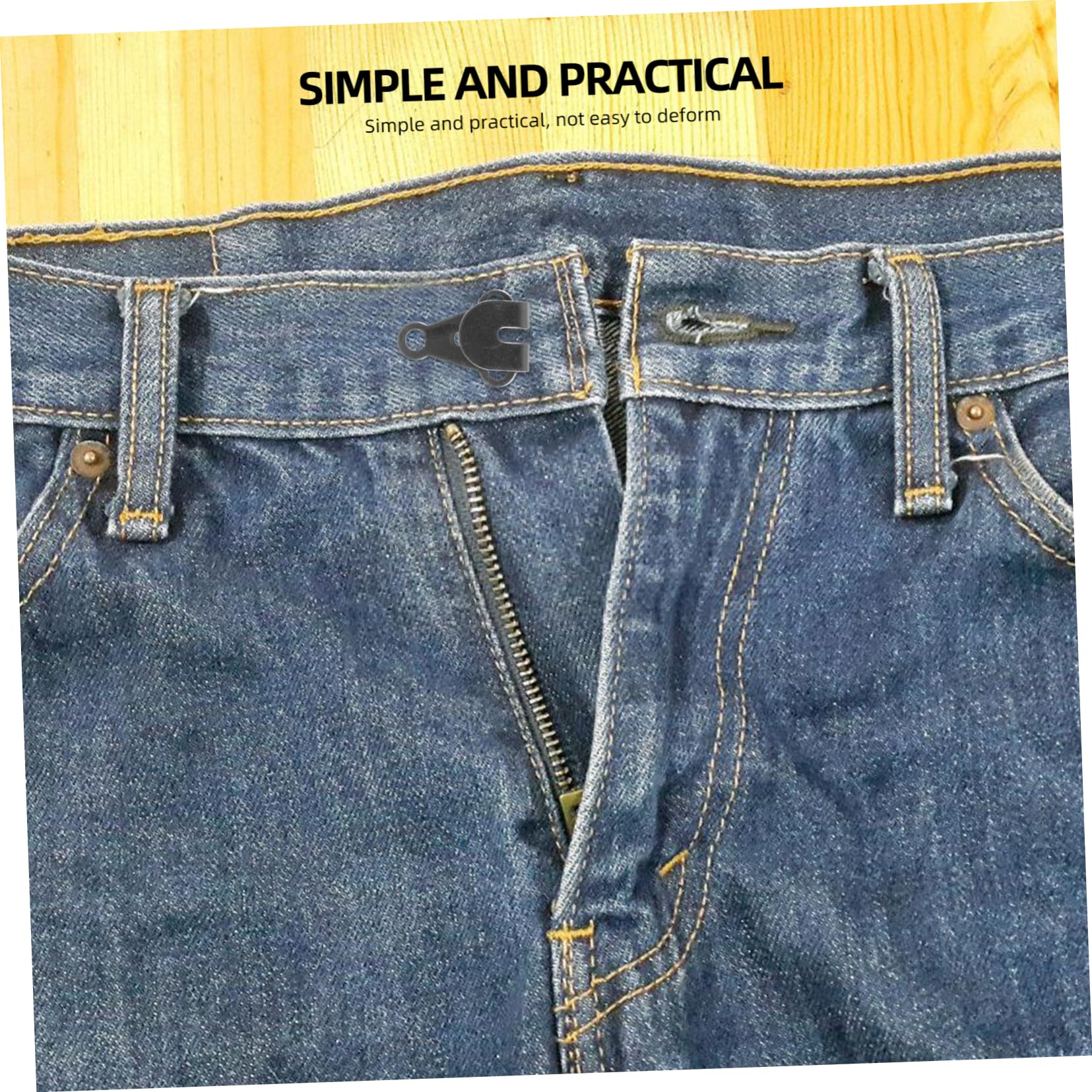 SEWACC DIY Clothing Hooks 10 Sets of Sufficient Pants Hooks Metal Hook and Eye Fasteners for Jeans Shirts Coats