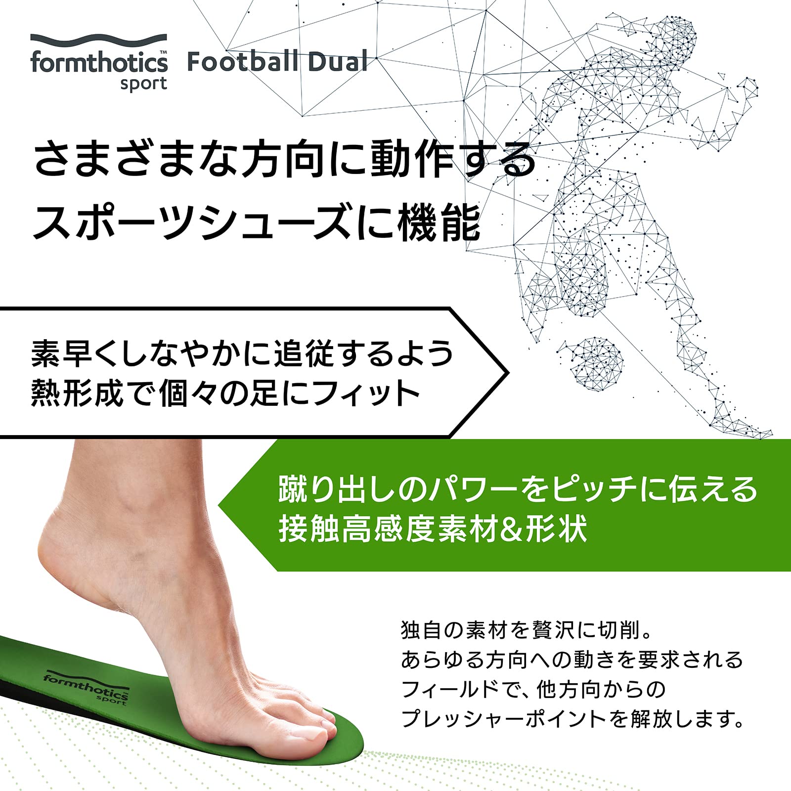 Amazon.co.jp: Formthotics サッカー 野球用 スポーツインソール