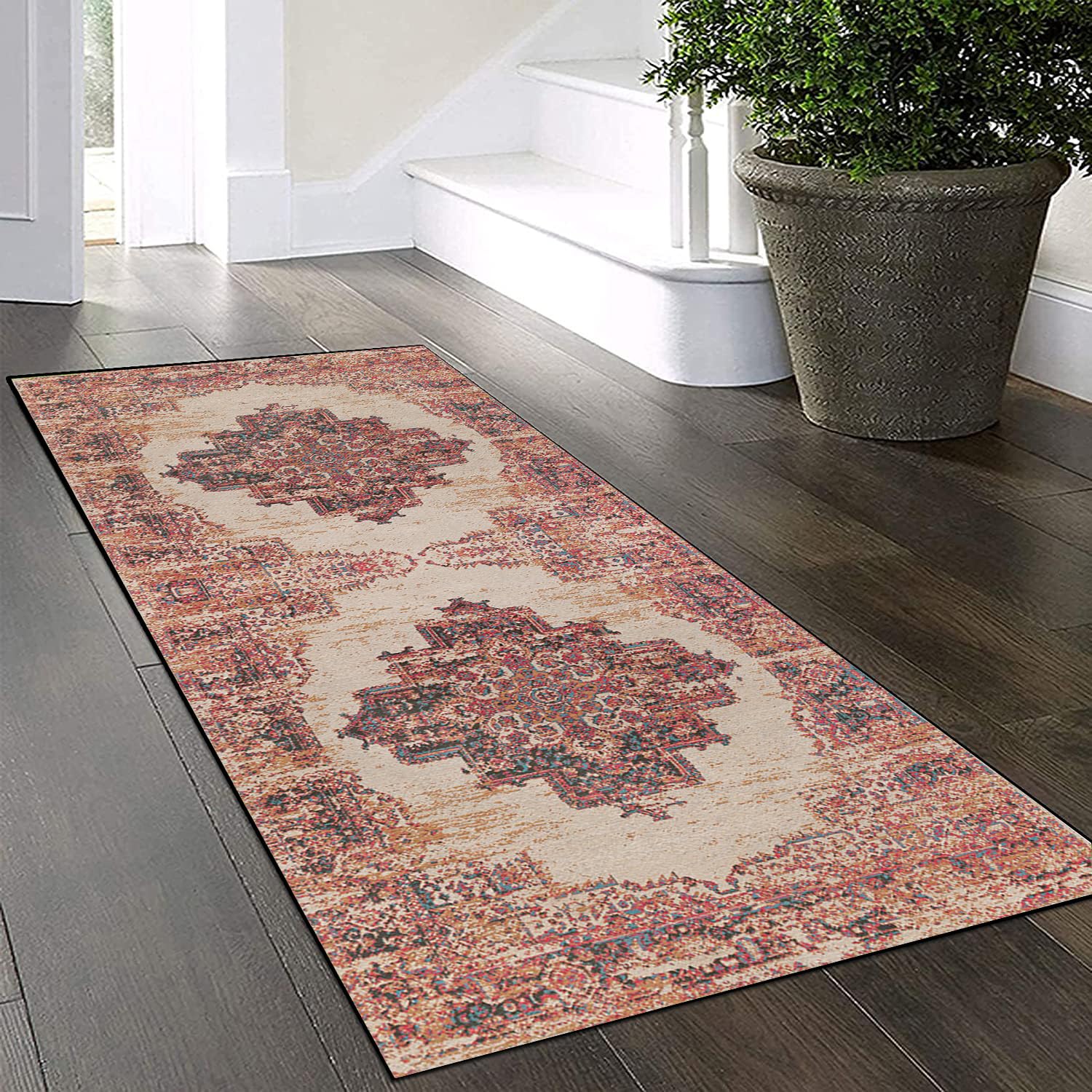 Tapis de passage couloir long antidérapant et facile à nettoyer