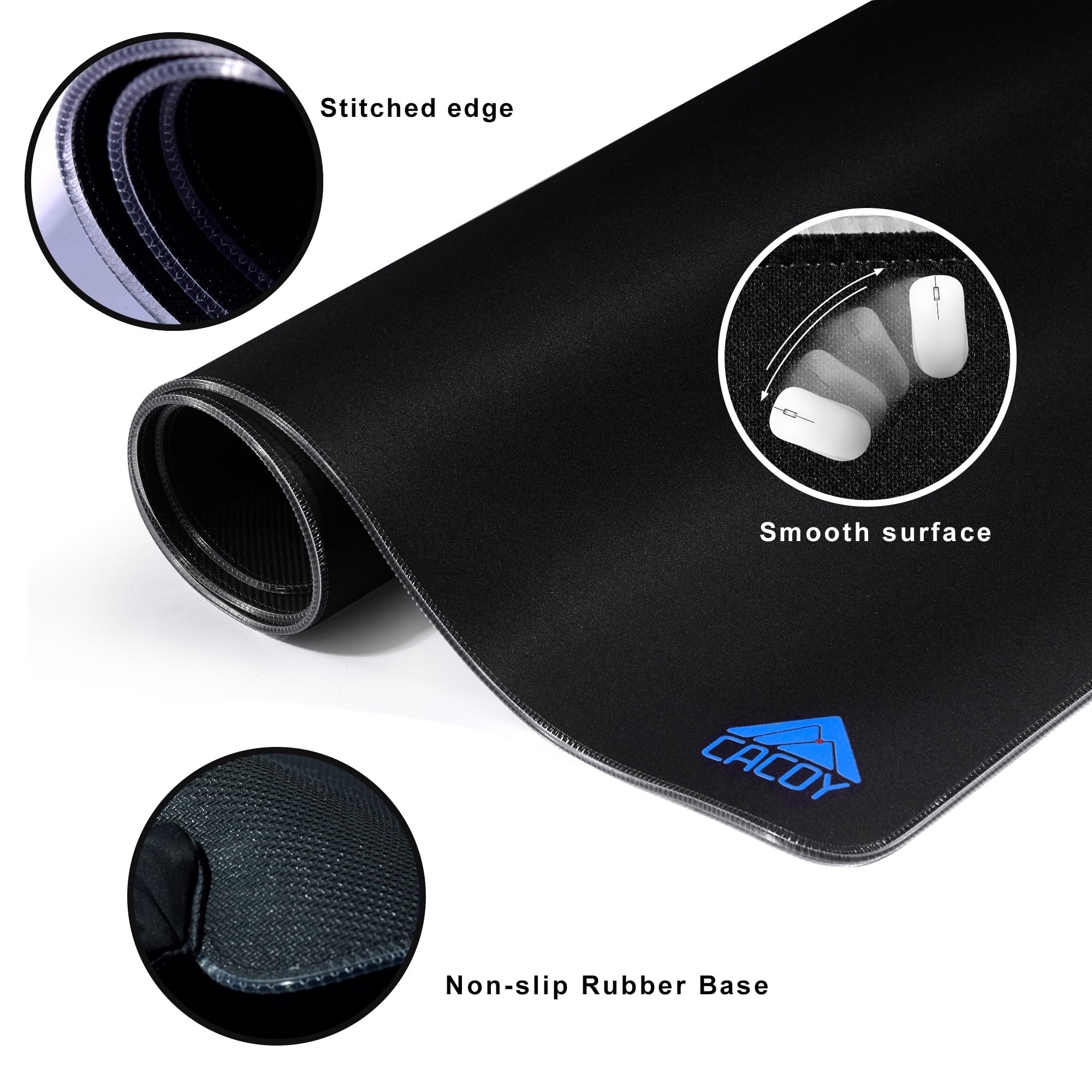 Cacoy 1400 x 700 mm, bardzo duża podkładka pod mysz RGB XXL, duża, rozszerzona podkładka pod mysz z 11 trybami oświetlenia, precyzyjna i trwała, duża, antypoślizgowa podkładka na biurko LED, do biura