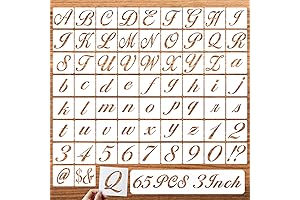 Router Letter Template Set: 65 Pc Alphabet, Number & Symbol Stencils for Precision Woodworking