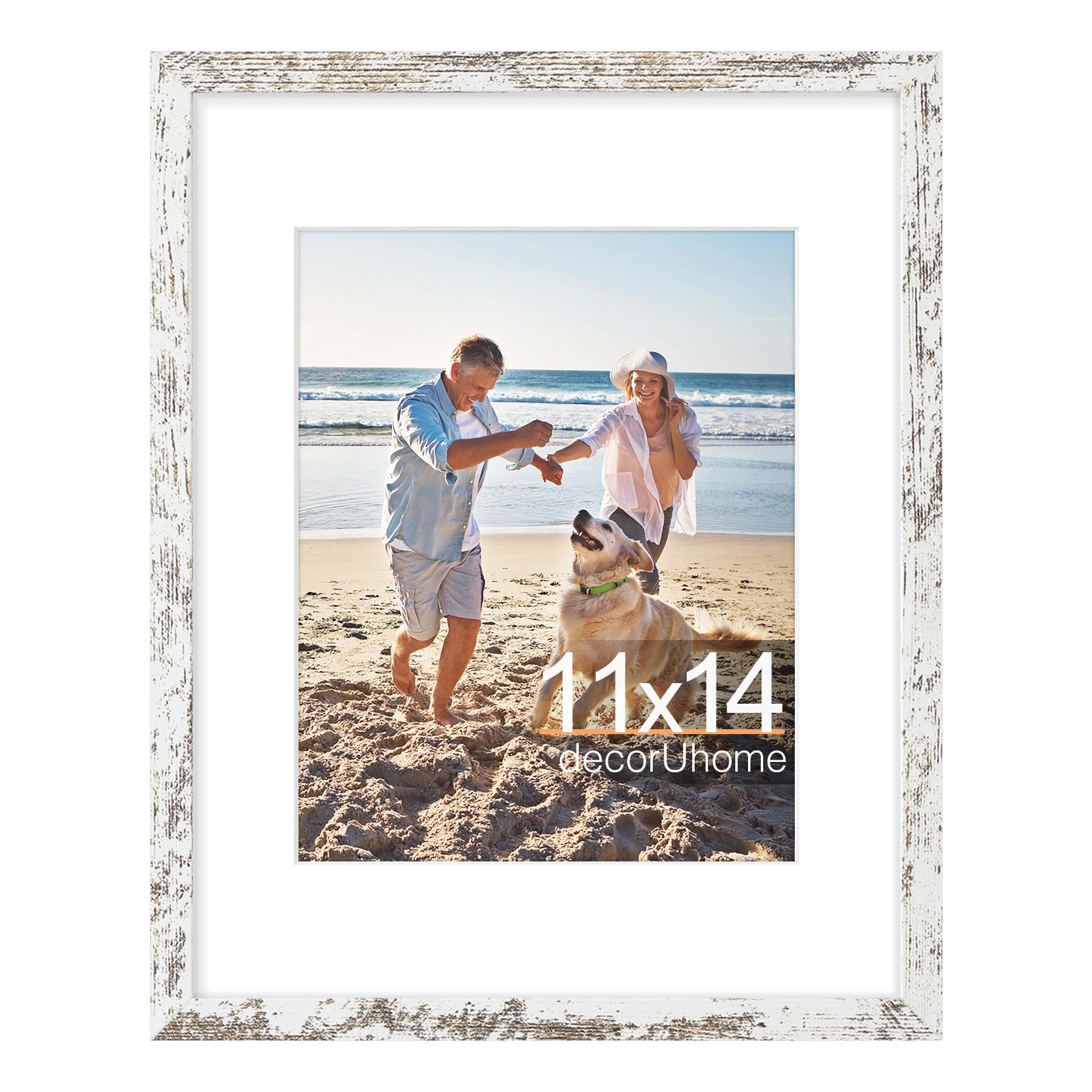Cadre photo 28x35,6 cm blanc avec passe-partout 20x25 cm et plexiglas