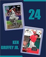 Vista 2 de PANINI Ken Griffey Jr. Baseball Cards (5) ASSORTED Seattle Mariners Trading Card and Wristbands Gift Bundle