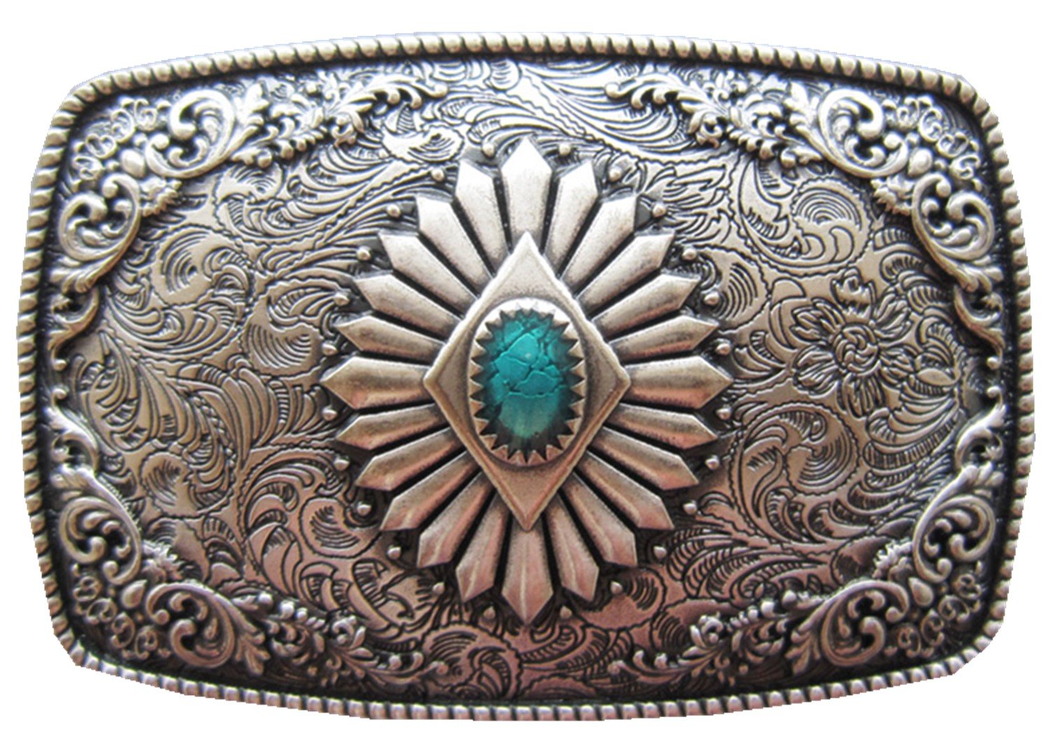 ANCIENNE BOUCLE DE ceinture en Argent massif Art nouveau décor de