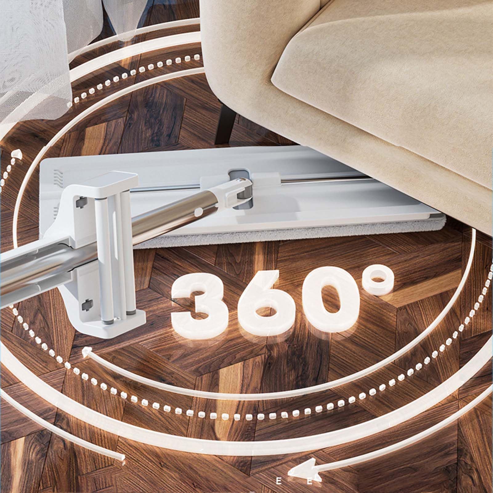 Limpiador De Suelos con Mopa Microfibra, Fregona Lavable Reutilizable para Casa, Mopa Fregona Absorbente con Mango Regulable, Ideal para Cocina Baño Baldosas Y Suelos Lisos