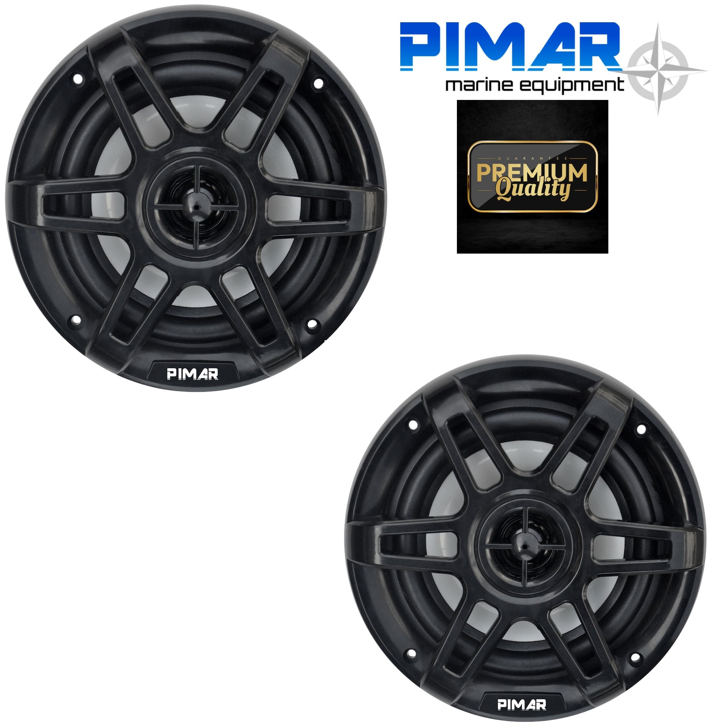 PIMAR Kit stereo z głośnikami 150 WATT radio Bluetooth USB pilot łódź