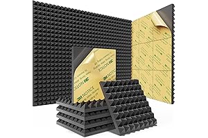 12 Pack Pyramid Soundproof Window Inserts - Silence Your Home with High-Density Acoustic Foam
