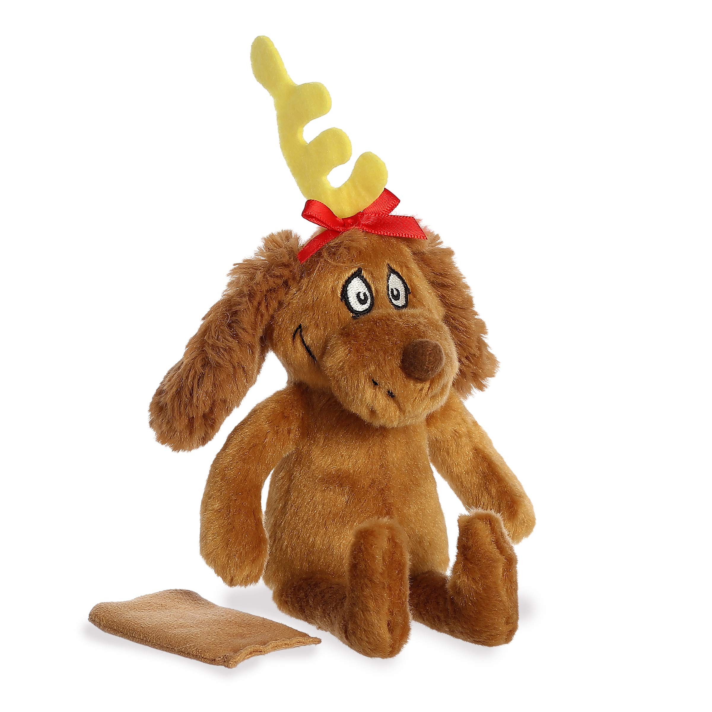Aurora® Whimsical Dr. Seuss™ Shoulderkin™ Max Stuffed Animal - Officially Licensed Plush for Imaginative Play - Perfect for Kids and Adults - Brown 7 Inches