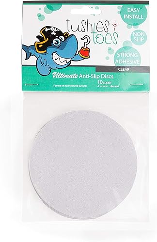 Tushies & Toes calcomanías adhesivas antiderrapantes de 4 pulgadas para regadera y tina, 10 unidades