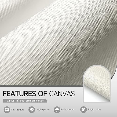 Miniatura 8 de Arte de pared floral con marco dorado extragrande para sala de estar, lienzo de flores naranjas y blancas para paredes, pintura de acuarela moderna