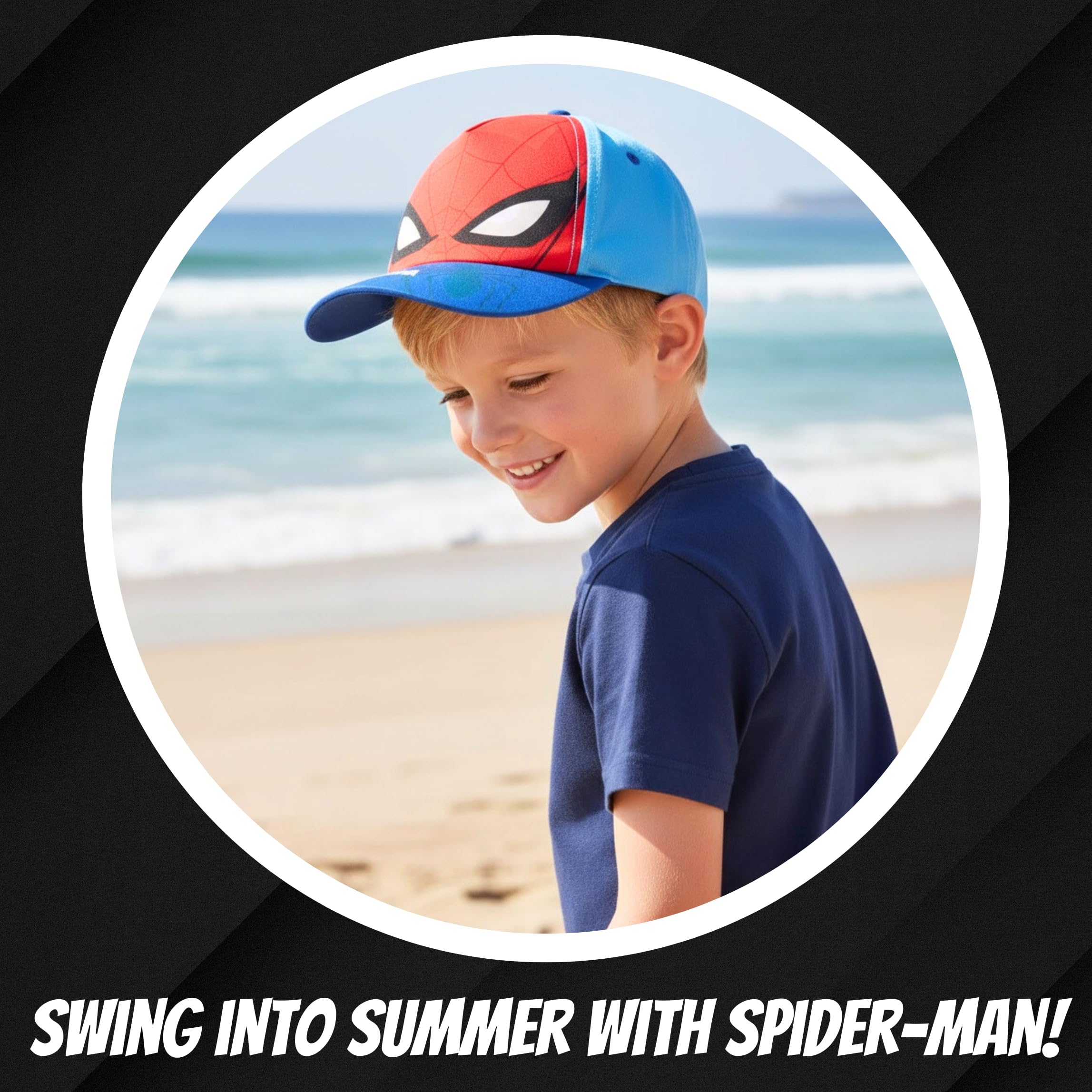 Marvel Spider-Man Set Composto da Cappellino da Baseball, Asciugamano e Zainetto con Coulisse, 3 Pezzi per Bambino, Regalo Estivo per Spiaggia, Piscina e Gite
