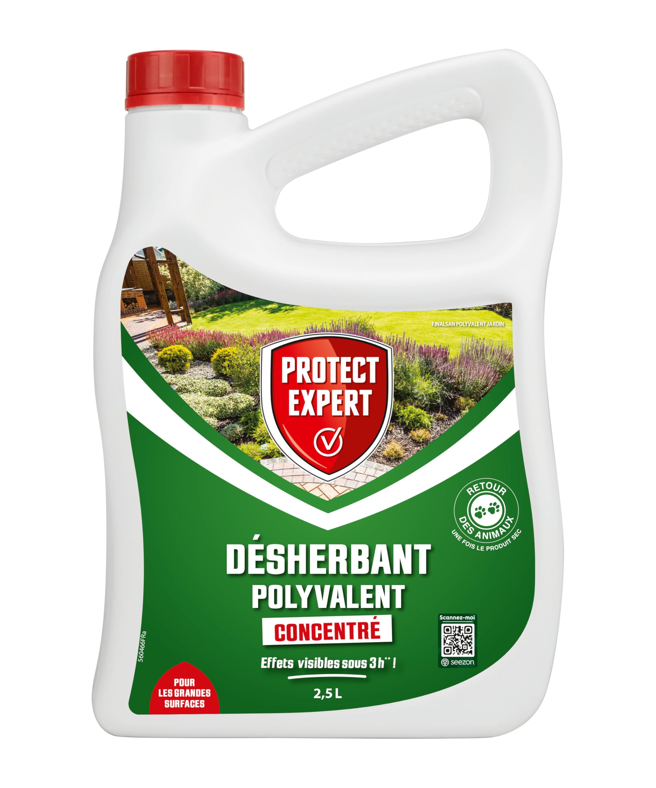PROTECT EXPERT Désherbant Polyvalent Concentré 2,5L Jusqu’à 150m² Bidon Doseur PROHERBIO25N