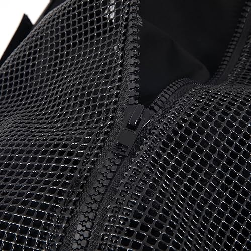 Miniatura 3 de Bolsa de malla grande de alta resistencia con cremallera, bolsa de lona de malla para equipo de buceo y esnórquel, bolsa de viaje de malla, bolsa de