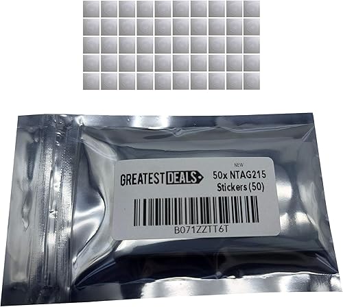 (11x - 100x) NTAG215 NTAG 215 25mm NFC Calcomanías, Funcionan perfectamente con TagMo (Android) y Placiibo (iOS)! Varios tamaños disponibles.