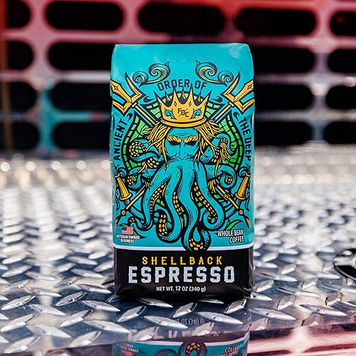 Miniatura 7 de Shellback Espresso  Café de grano entero bolsa de 12 onzas  Hecho por café del departamento de bomberos