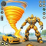 Flying Grand Hurricane Tornado Robot Shooting Games: Rescue MechRobot Transforming Superhero Transformation Adventure