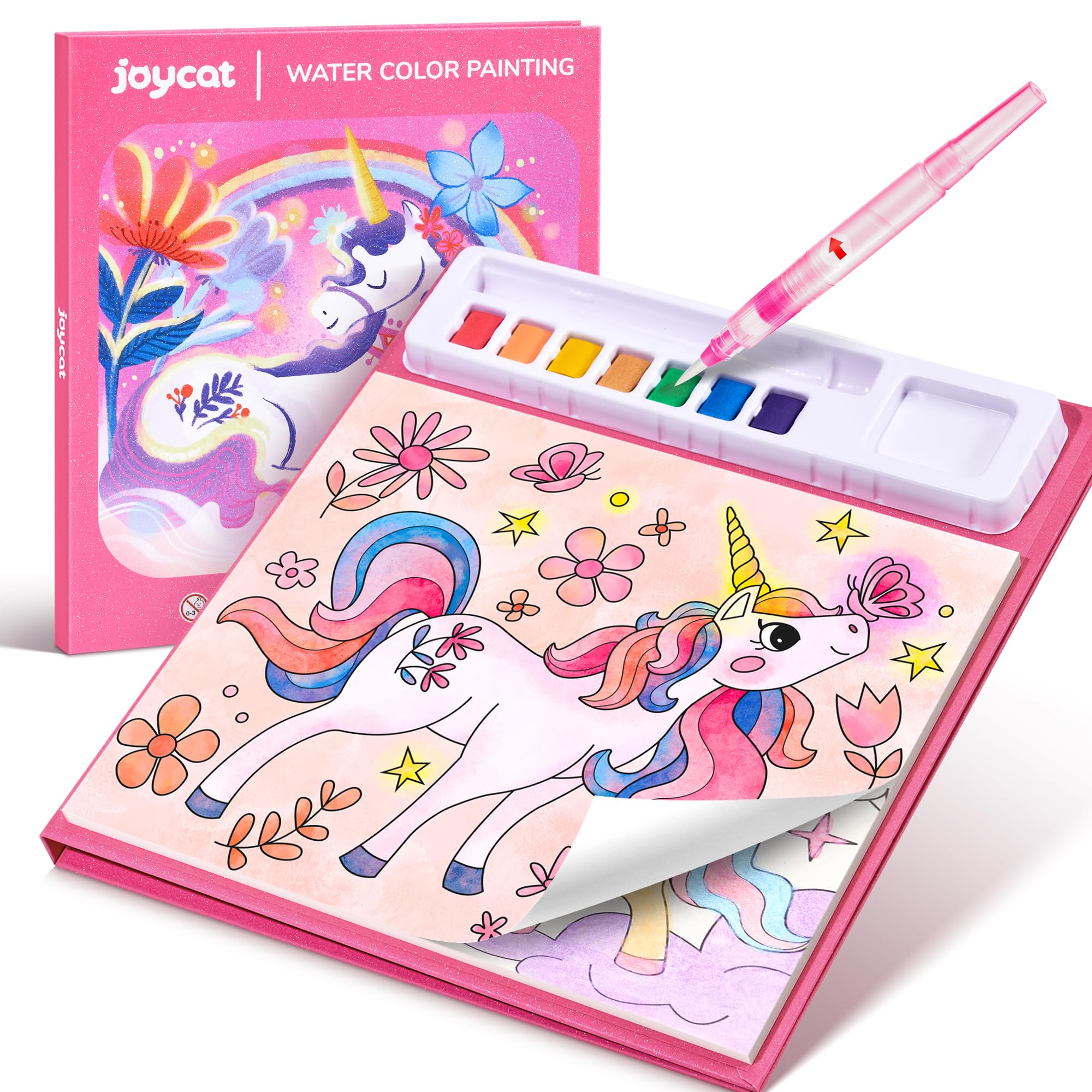Aannanl Libro da Colorare con Acqua,Magico Acquerelli per Bambini,Album Libri da Colorare per Bambini 3 4 5 6 anni,Regalo Compleanno Bimba Femmina Maschio (Viola