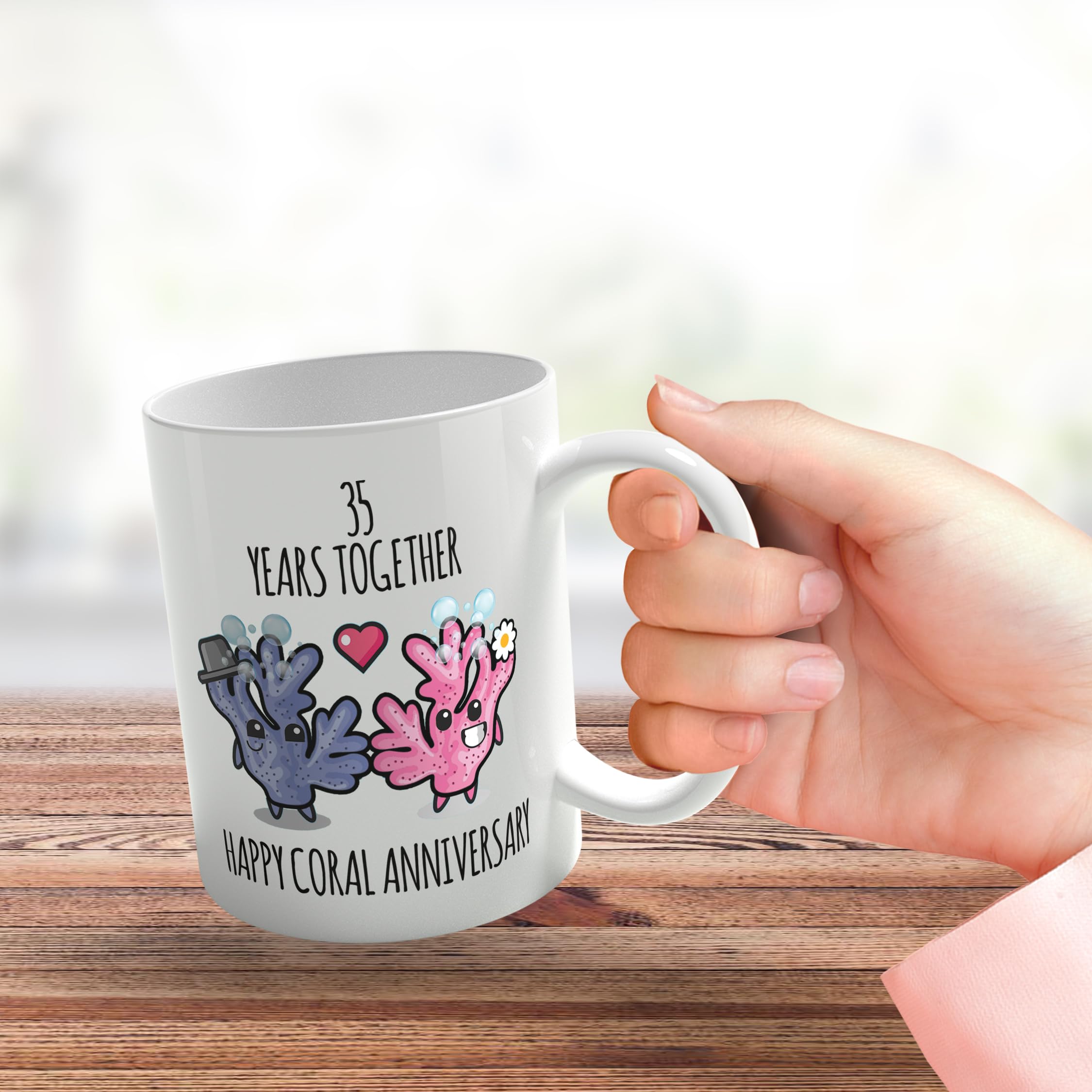 Stuff4 35th Anniversary Mug Gift for Men Women, 35 Years Together - Image 3