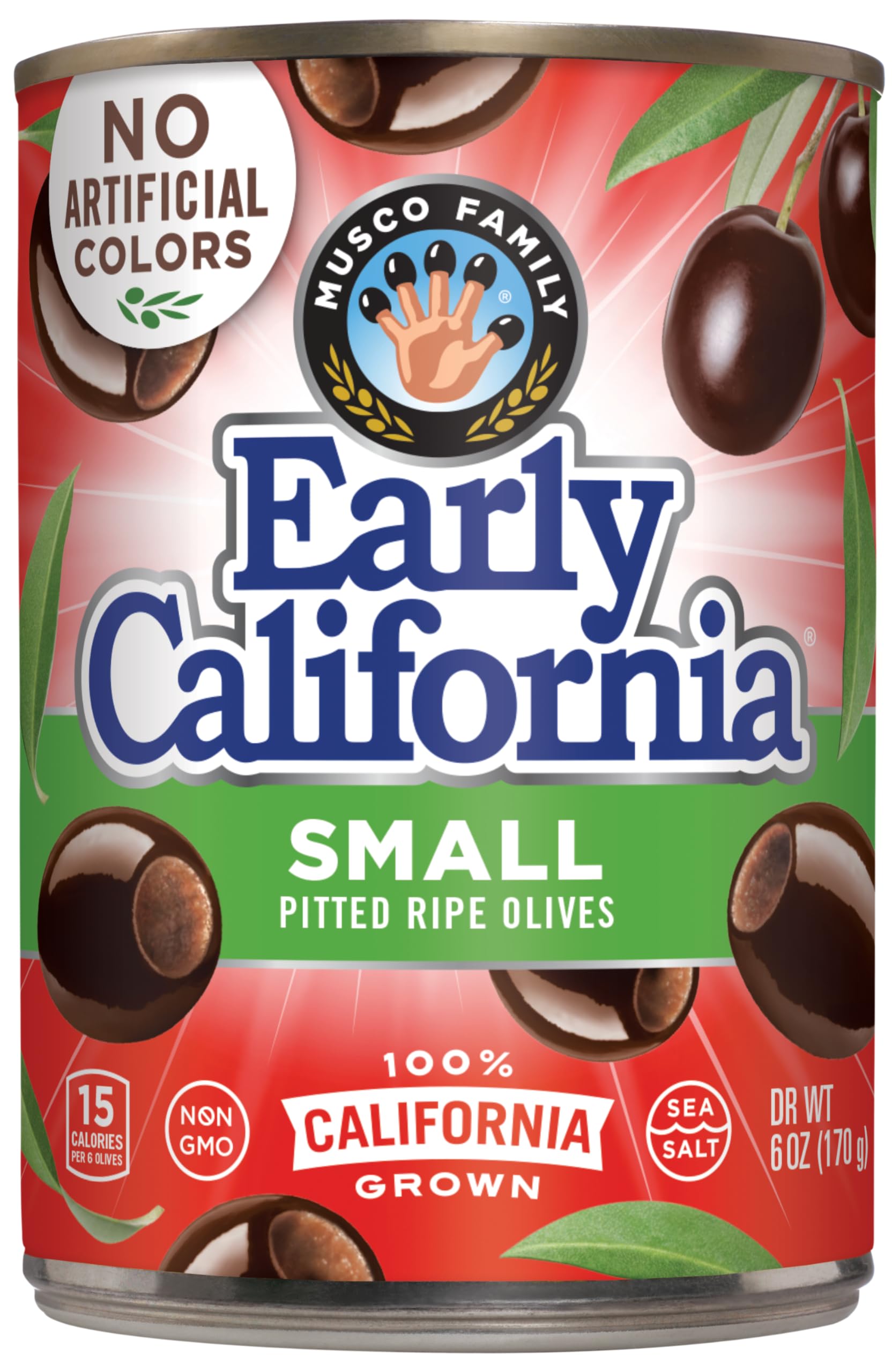 Ripe Pitted, Small Black Olives