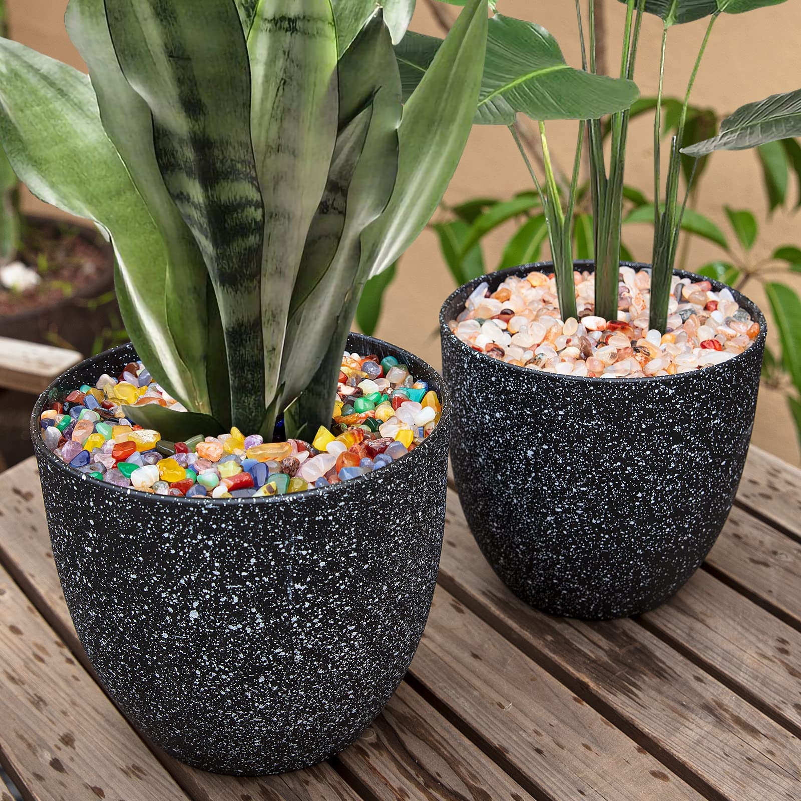 Galets Décoratifs Noirs Naturels - 1,5 Kg - Taille 2 à 8 Cm - Pour Aquarium, Jardin, Décoration Intérieure