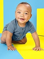 Vista 5 de Simple Joys by Carter's Baby Boys Button Rompers, Pack of 2