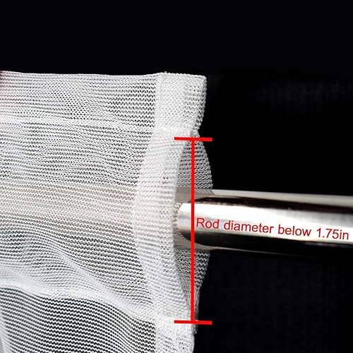 Miniatura 7 de Molaxhome Cenefas de encaje blanco para ventanas de 51 x 16 pulgadas, cortina semitransparente bordada floral de encaje para cocina, cafetería,