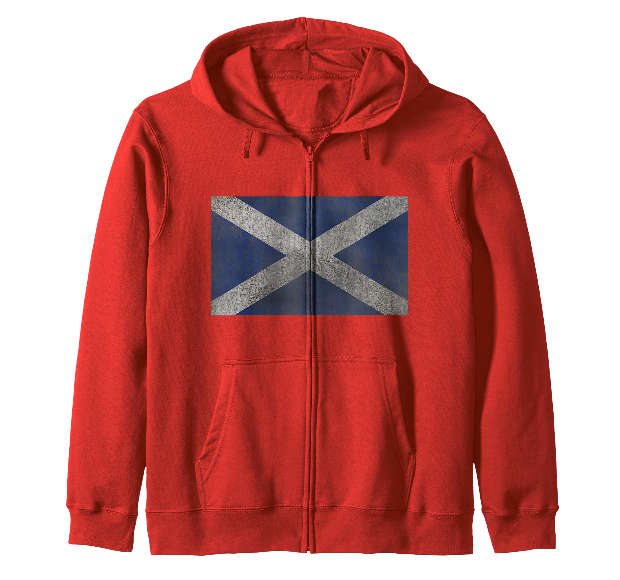 Vintage Scotland Flag Zip Hoodie