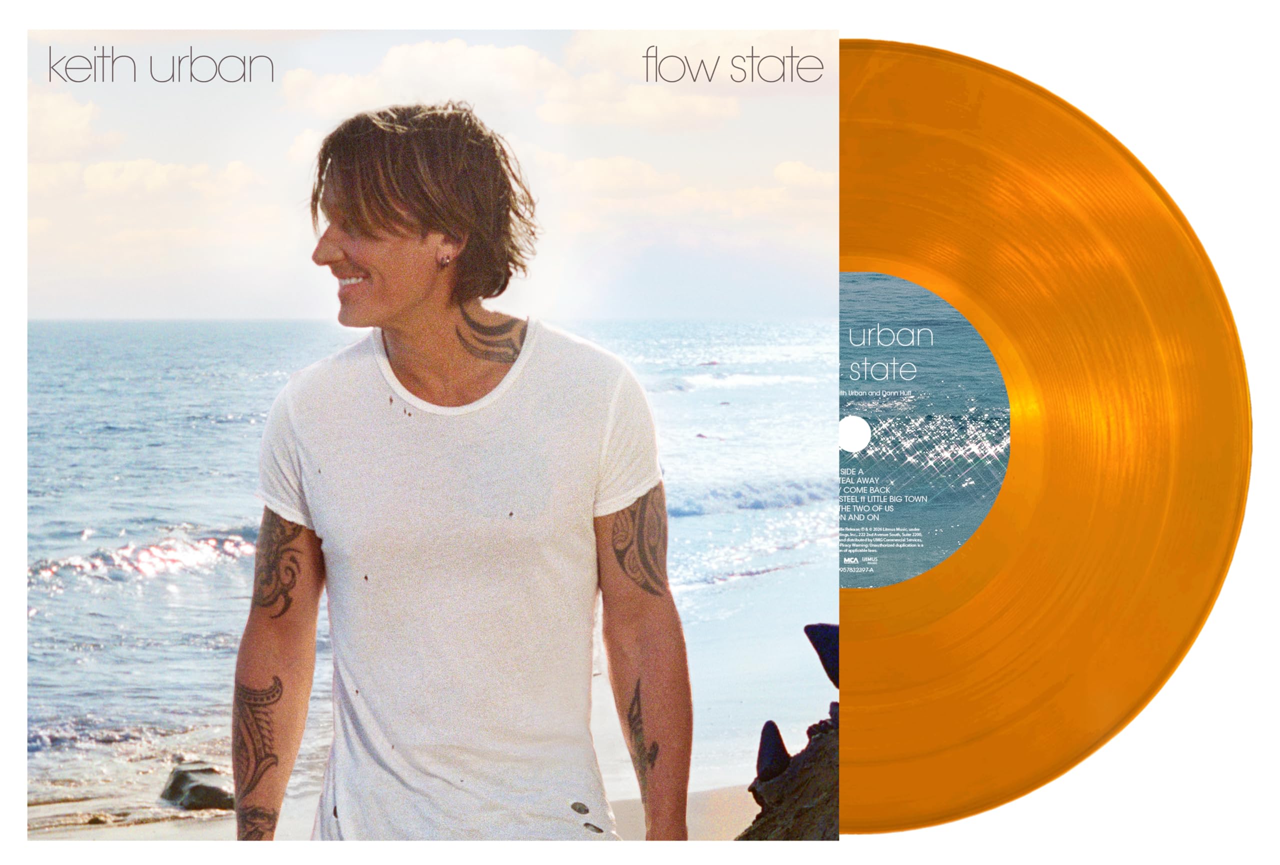 Keith Urban - Flow State (Decca Records) Orange Vinyl 12"" Album - Pre-sale