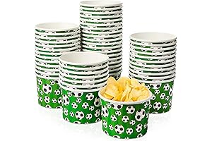 Soccer Themed Party Supplies - 50 Pcs 9 oz Sport Party Paper...