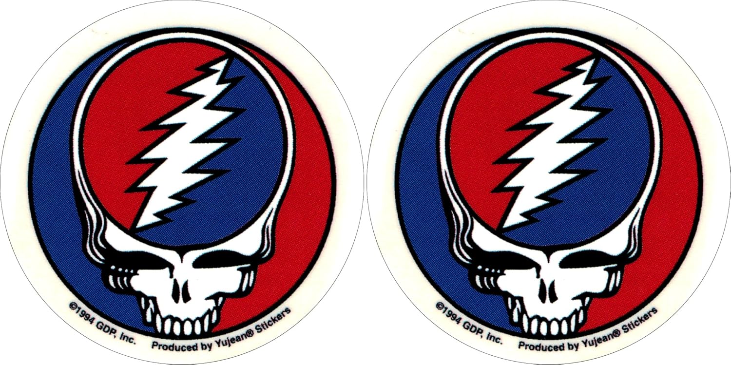 Grateful Dead - Pair of 2 1/2" Steal Your FACE - Sticker/Decal