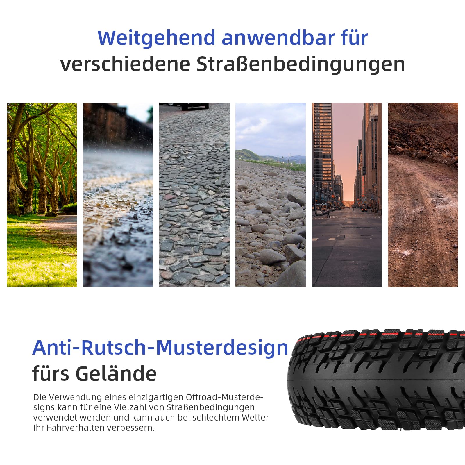 ulip 2 PCS 255x80 Offroad Reifen+2 PCS 10x3 Schlauch für Nanrobot Joyor Varla Eagle Apollo Ghost zero 10x kaabo WOLF WARRIOR MANTIS Scooter,80/65-6 Reifen