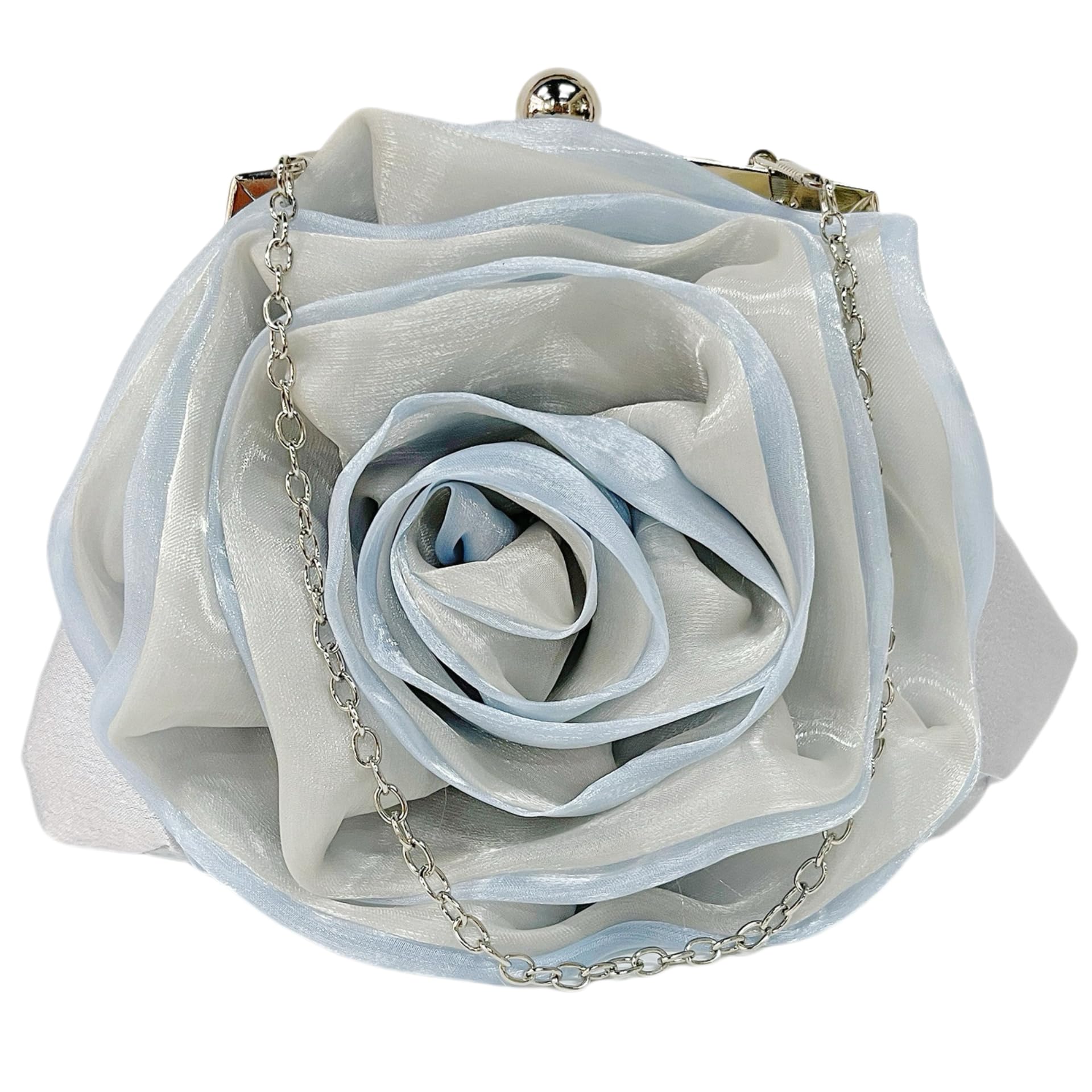 Pandalein Damen Schleife Clutch Seide Abendtasche Brauttasch