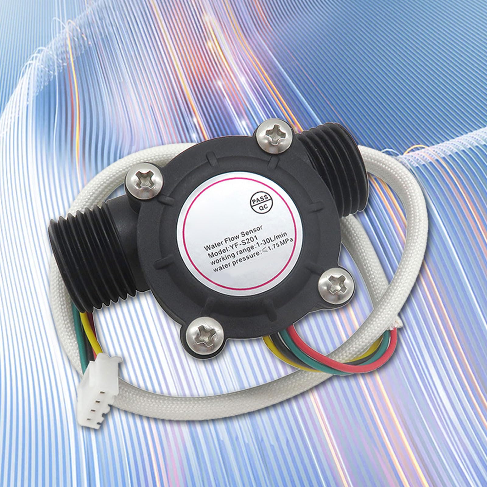WEISUYUUS Water Flows Sensors Flowmeter Flows Sensors Water Control 1-30L/min 1.75MPa YF-S201 Water Control Liquid Flows Sensors