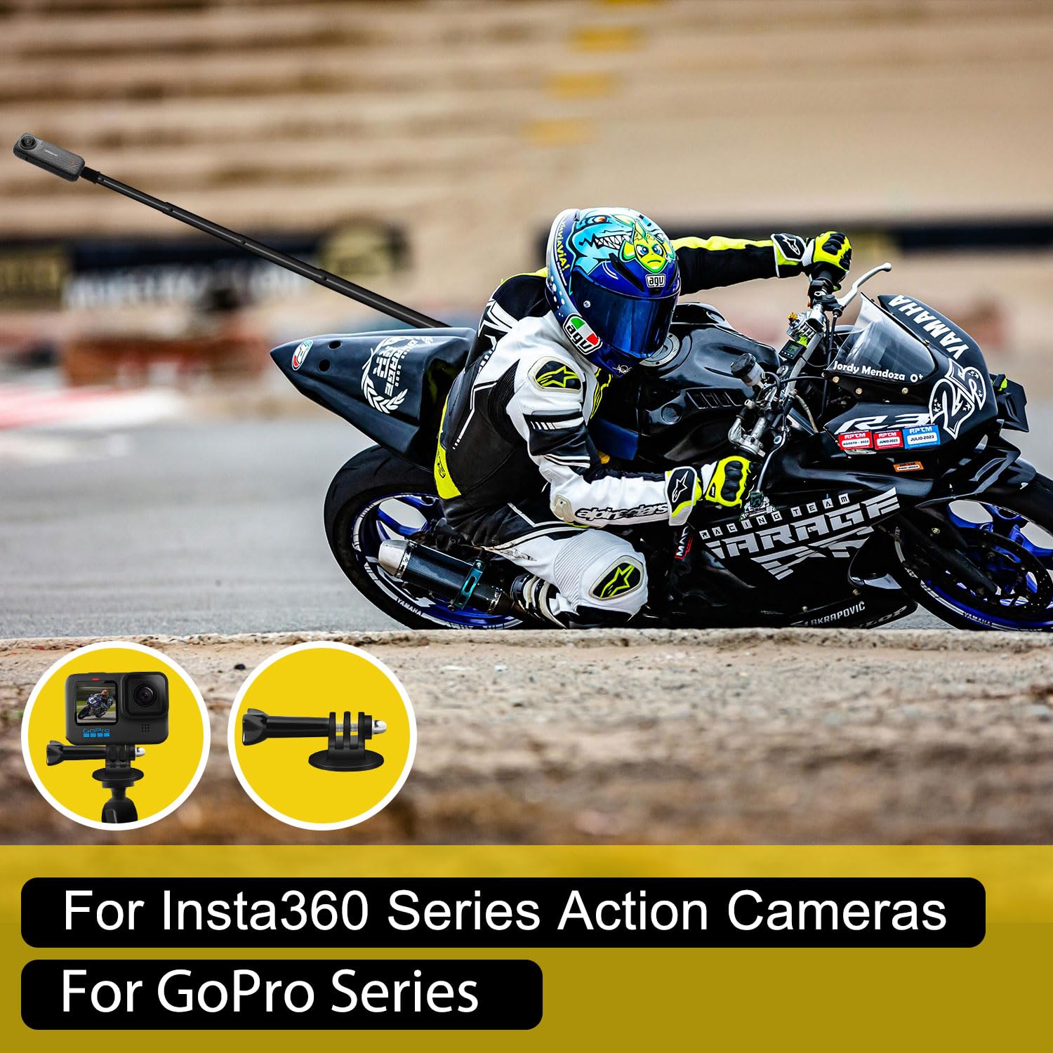 HAFOKO Motorcycle Double Clamp Mount Kit with 47