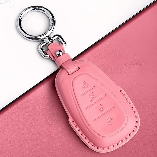 Miniatura 4 de Tukellen Compatible con funda de cuero para llavero de Chevrolet, compatible con llave de control remoto inteligente Cruze Volt Bolt Camaro Equinox
