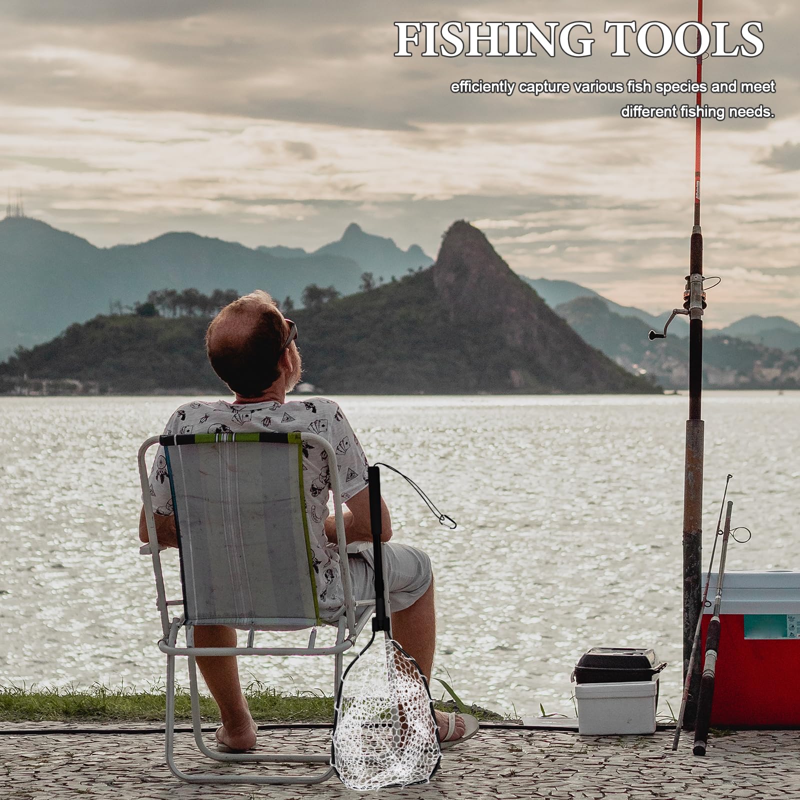Red de Pesca Plegable con Malla de Silicona Ligera y Resistente para Pesca en Agua No Salada y Salada Adecuada para Camping