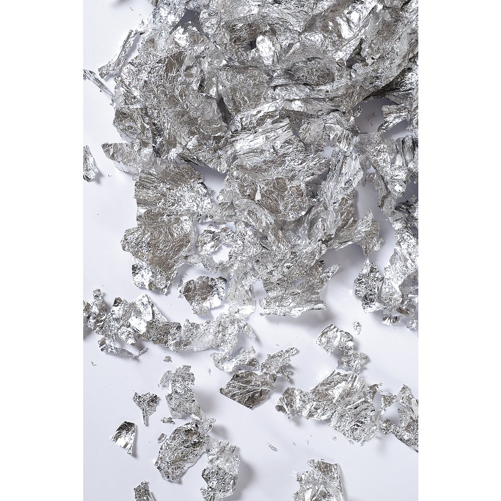 Rayher 2171522 Deco-Metall-Flocken, SB-Box 1g, silber