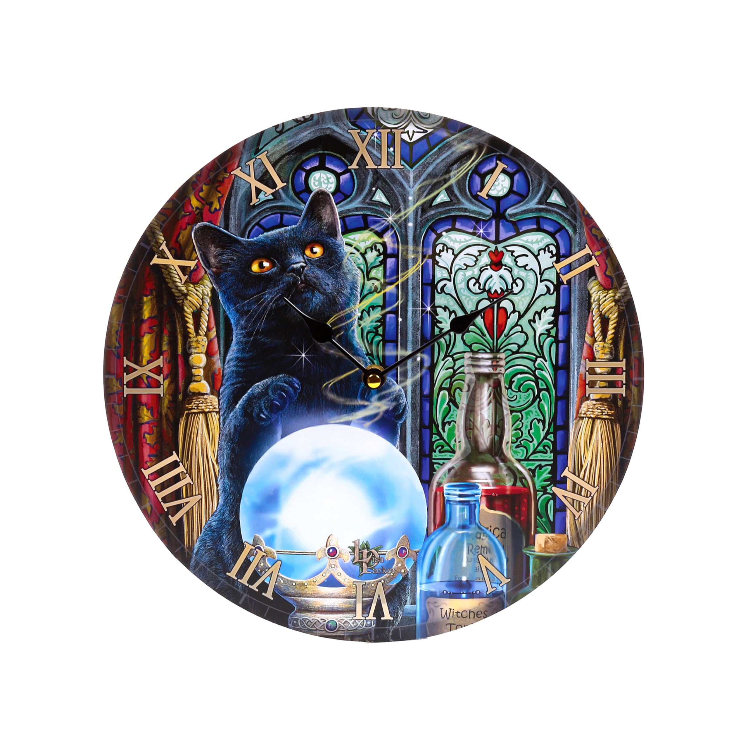 Witches Apprentice Cat  - Wall Clock - 30 x 30cm - Brand New & Boxed