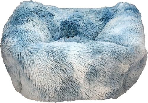 Miniatura 5 de long rich Cama calmante para perros y gatos, cama de felpa esponjosa para mascotas con relleno de algodón PP, antiansiedad, acogedora, suave,