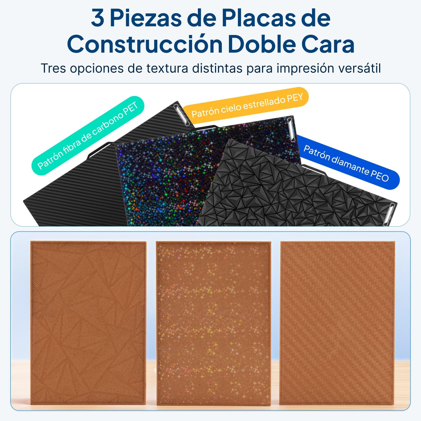 ELEGOO Kit de Accesorios Solo para Centauri Carbon, Incluye Filamento PLA x1, Placa de Construcción x3, Pegamento Líquido Pei x2, Boquilla de Acero Endurecido de 0,4 mm x1, Pies Antivibración x4