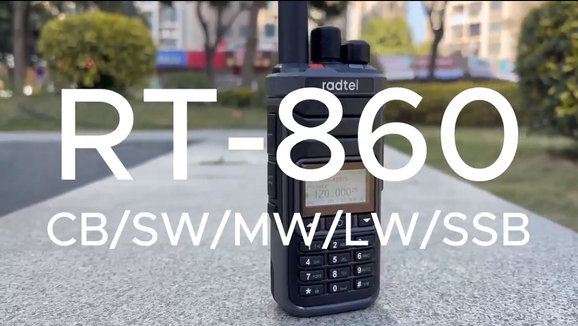 Radio Amateur Radtel RT-860G Multi-bandes HF/UHF/VHF - Réception AM/FM/SSB/CB, GPS, 1024 Canaux, Batterie 2000 MAh - 5