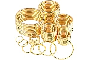 60Pcs 6 Sizes Gold Metal O Rings | Get Creative with Crafts