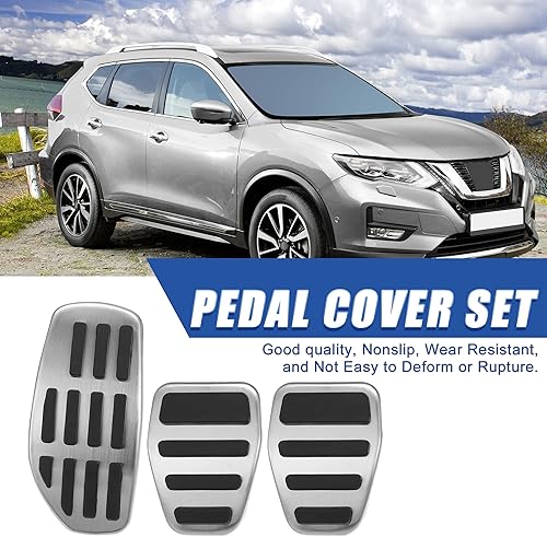 Miniatura 3 de X AUTOHAUX Kit de cubierta de pedal de freno manual de aleación de aluminio para Nissan Qashqai J11 2014-2020 para Nissan Rogue T32 2014-2020 tono